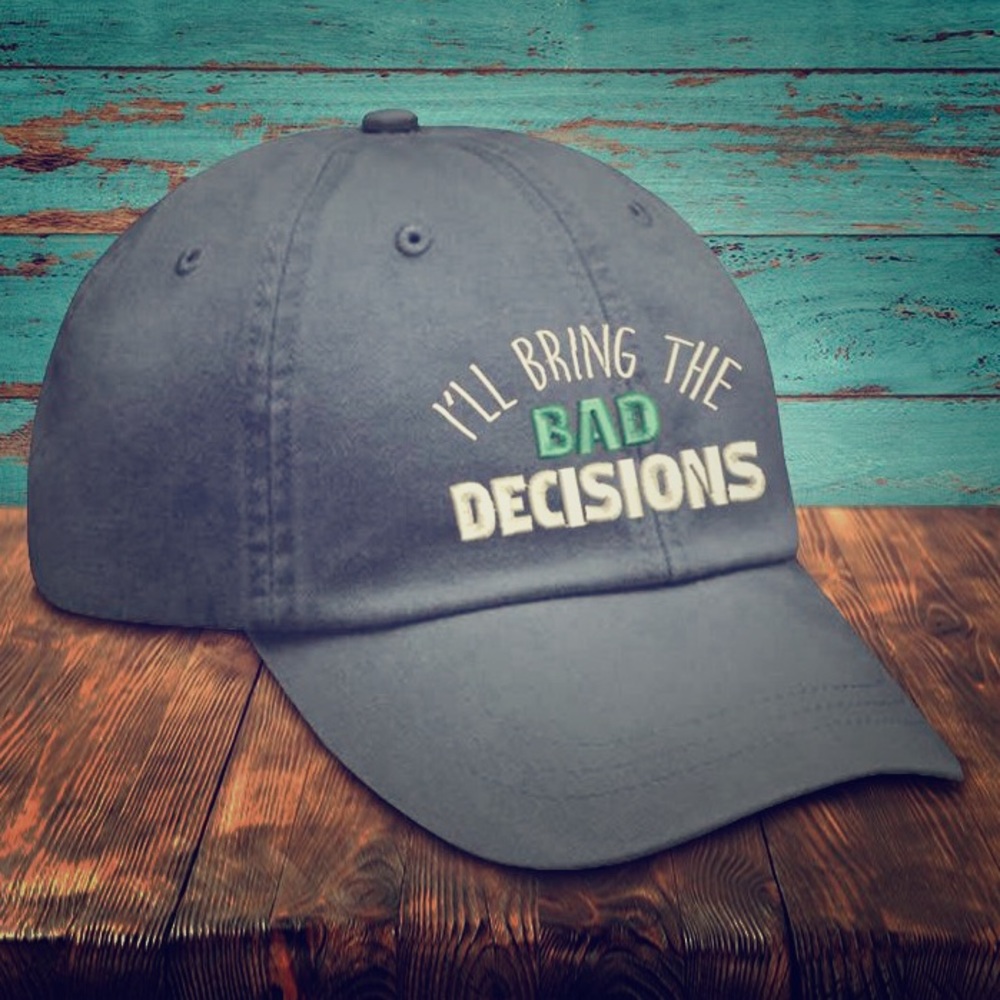 Piper Lou hat, I’ll Bring the Bad Decisions (navy)